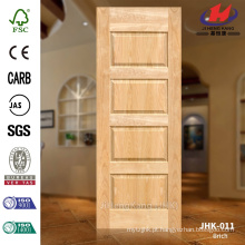 JHK-011 Fora da textura de madeira Deep Design Vidro Natural Folheado Brich Contraplacado Porta Pele